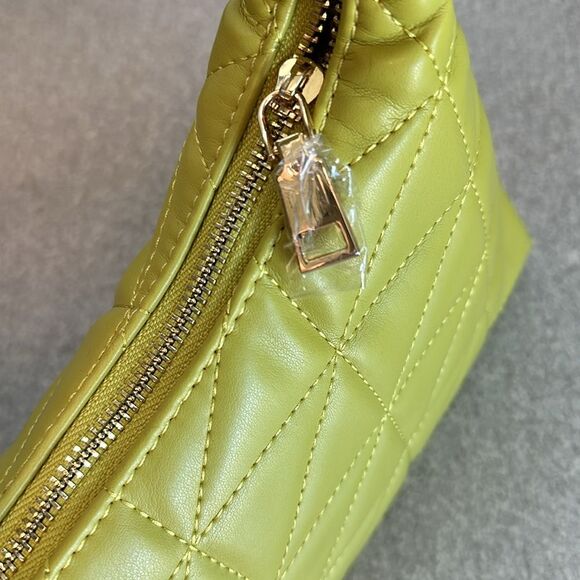 NWT Urban Expressions Bodhi Quilted Vegan Leather Shoulder Purse Bag in Citron - Picture 9 of 14